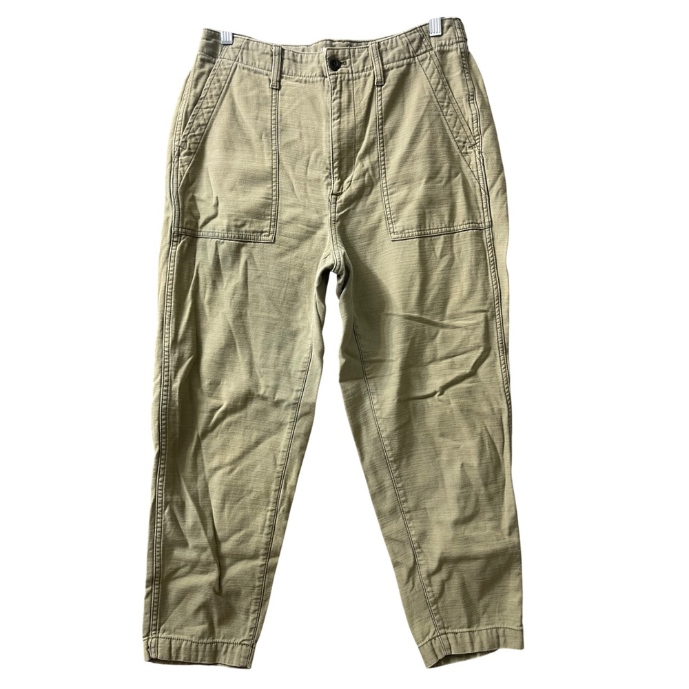 Madewell Olive Green Utility Fatigue Pants High Rise Tapered Leg Size 29